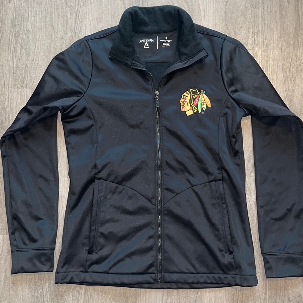 Chicago Blackhawks NHL Black Zip Up Jacket NWOT